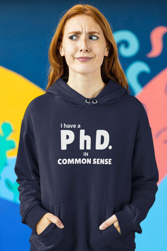 Common Sense PhD Humorous Unisex Heavy Blend™ Hooded Sweatshirt - Encore2woMaroonS