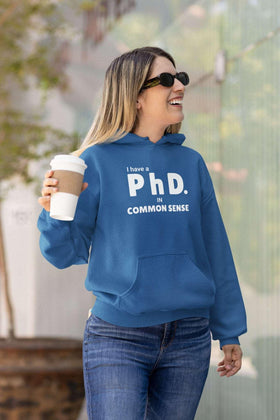 Common Sense PhD Humorous Unisex Heavy Blend™ Hooded Sweatshirt - Encore2woMaroonS