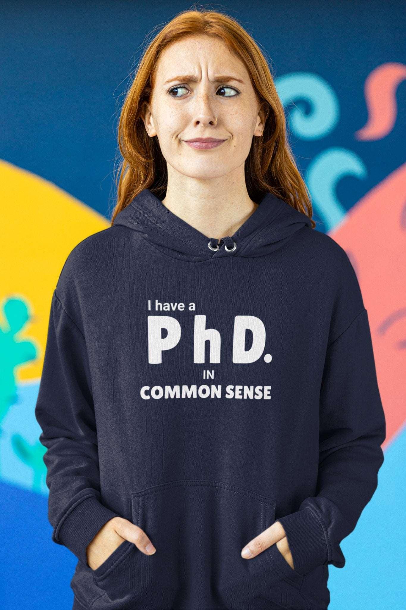 Common Sense PhD Humorous Unisex Heavy Blend™ Hooded Sweatshirt - Encore2woMaroonS