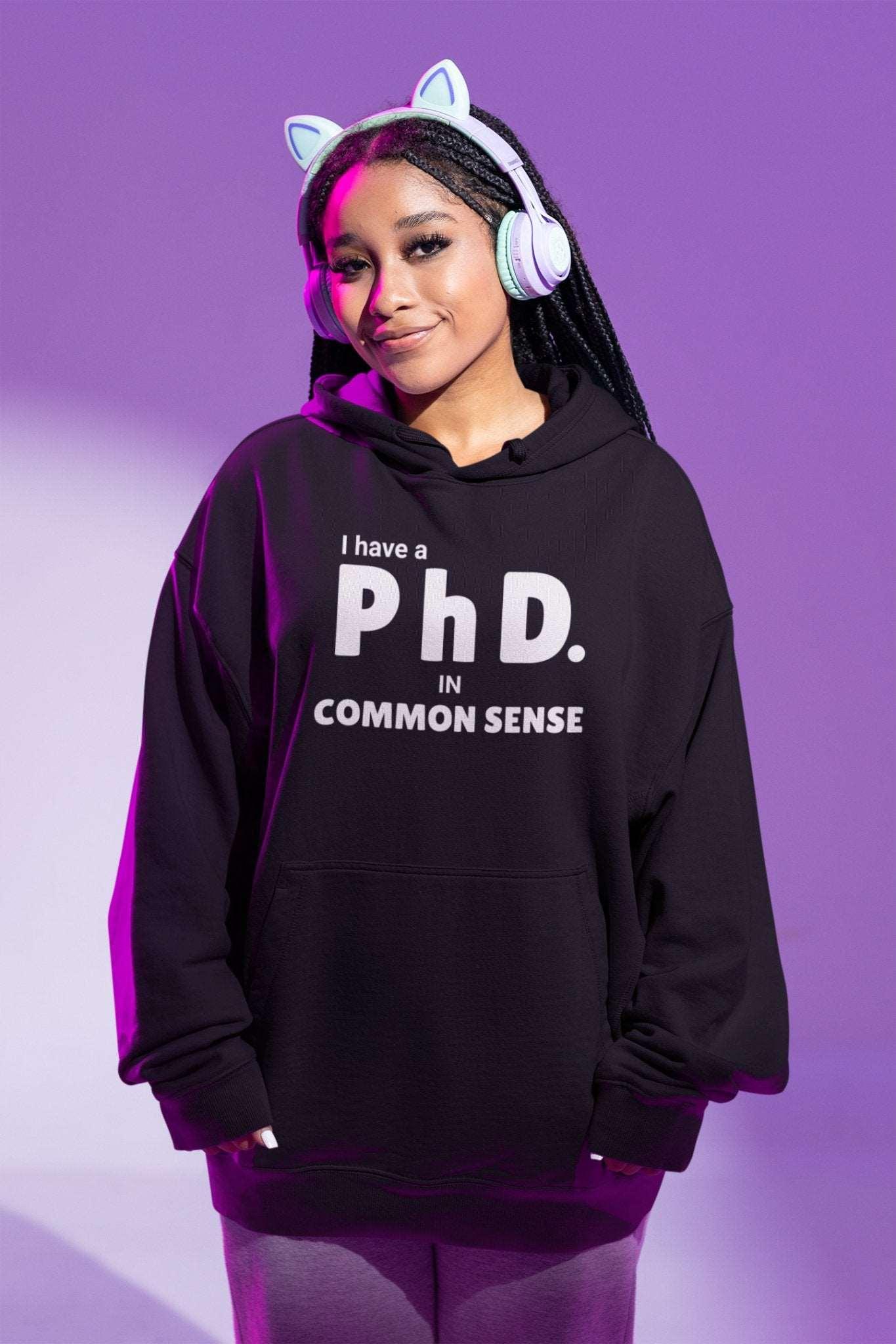 Common Sense PhD Humorous Unisex Heavy Blend™ Hooded Sweatshirt - Encore2woMaroonS