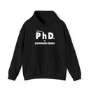 Common Sense PhD Humorous Unisex Heavy Blend™ Hooded Sweatshirt - Encore2woBlackS