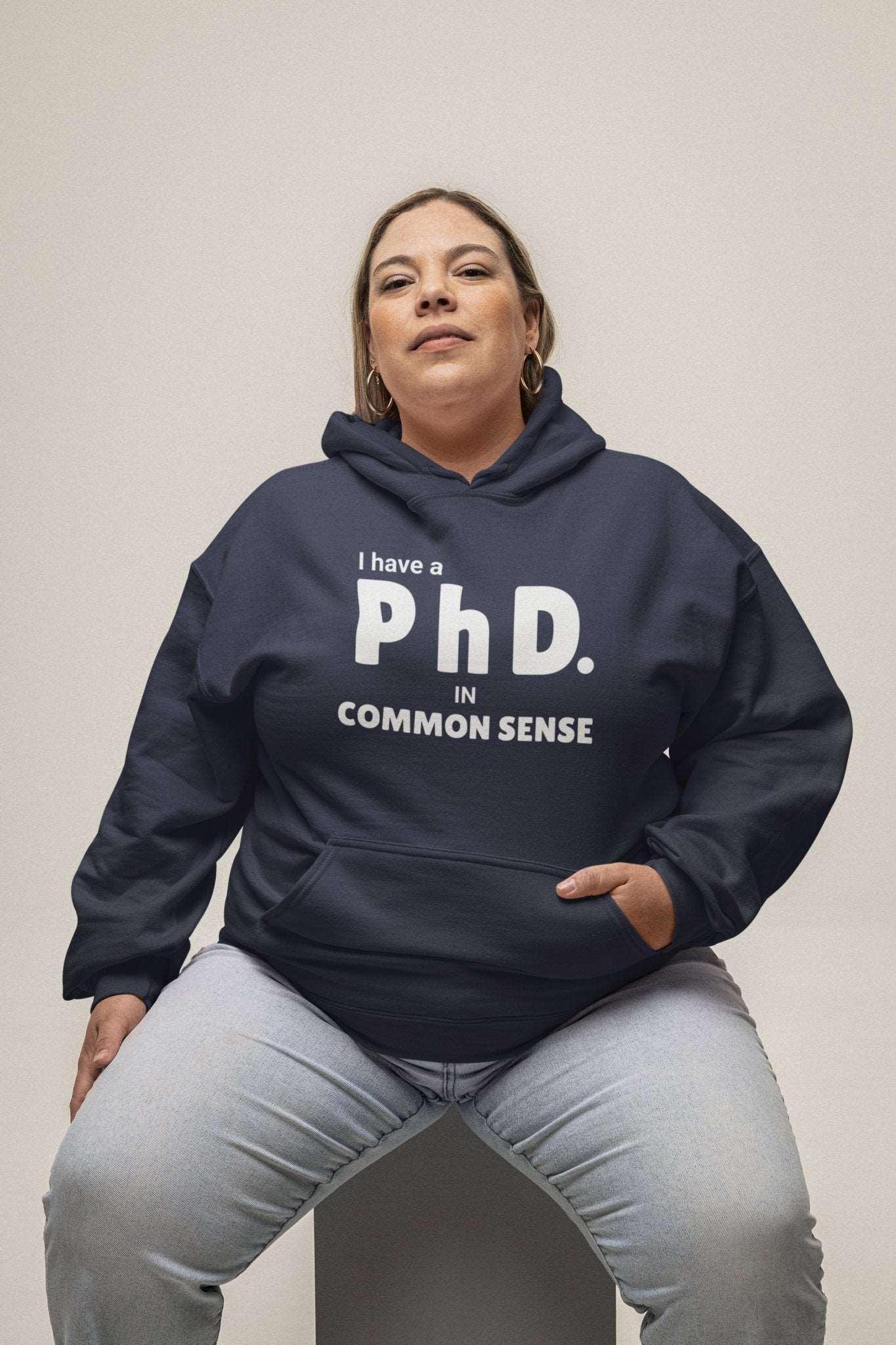 Common Sense PhD Humorous Unisex Heavy Blend™ Hooded Sweatshirt - Encore2woMaroonS