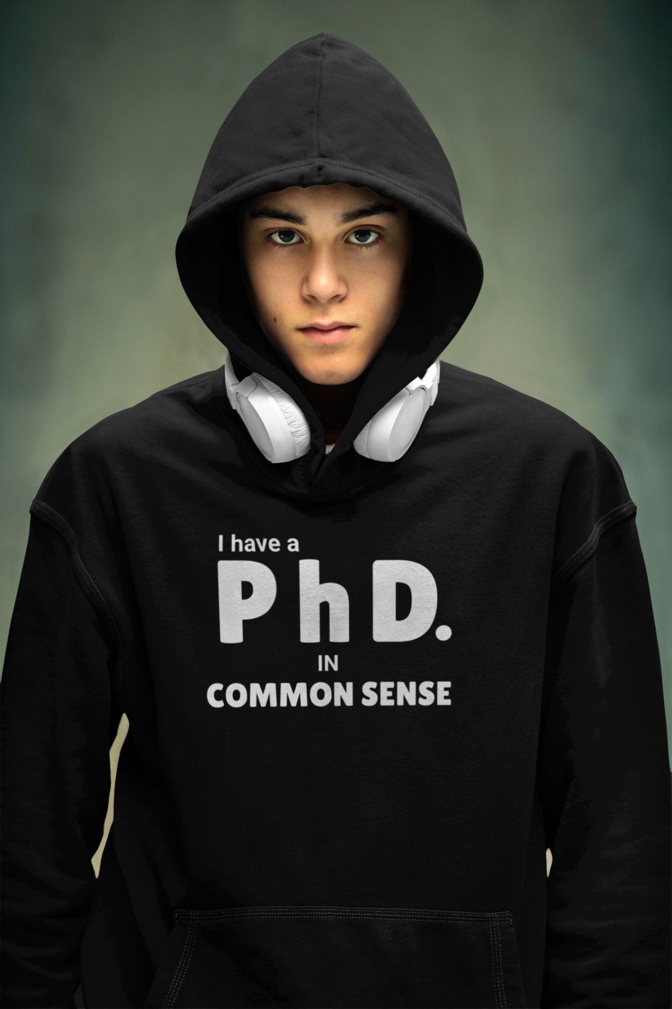 Common Sense PhD Humorous Unisex Heavy Blend™ Hooded Sweatshirt - Encore2woMaroonS