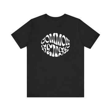 Common Sense Retro Graphic Tee Casual Statement Streetwear Shirt - Encore2woBlackS