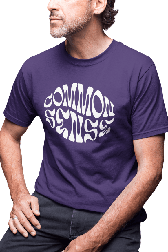 Common Sense Retro Graphic Tee Casual Statement Streetwear Shirt - Encore2woRedS