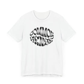 Common Sense Retro Graphic Tee Casual Statement Streetwear Shirt - Encore2woWhiteS