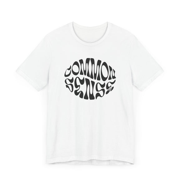 Common Sense Retro Graphic Tee Casual Statement Streetwear Shirt - Encore2woWhiteS