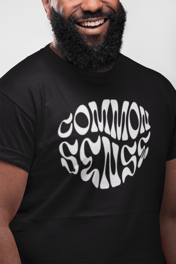 Common Sense Retro Graphic Tee Casual Statement Streetwear Shirt - Encore2woRedS