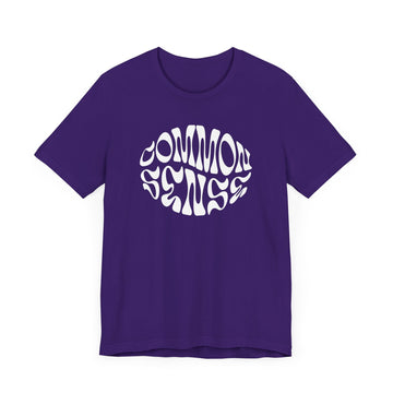 Common Sense Retro Graphic Tee Casual Statement Streetwear Shirt - Encore2woTeam PurpleS