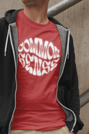 Common Sense Retro Psychedelic Font Graphic Tee Statement Shirt - Encore2woRedS