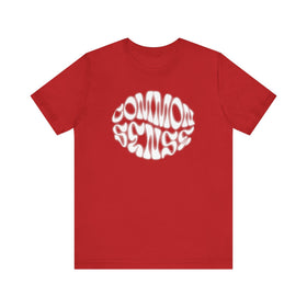 Common Sense Retro Psychedelic Font Graphic Tee Statement Shirt - Encore2woRedS