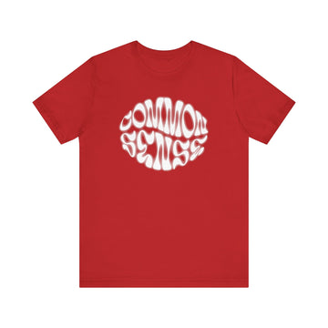 Common Sense Retro Psychedelic Font Graphic Tee Statement Shirt - Encore2woRedS