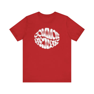 Common Sense Retro Psychedelic Font Graphic Tee Statement Shirt - Encore2woRedS