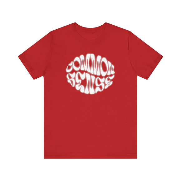 Common Sense Retro Psychedelic Font Graphic Tee Statement Shirt - Encore2woRedS