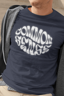 Common Sense Retro Psychedelic Font Graphic Tee Statement Shirt - Encore2woRedS
