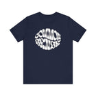 Common Sense Retro Psychedelic Font Graphic Tee Statement Shirt - Encore2woNavyS
