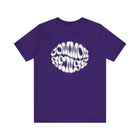 Common Sense Retro Psychedelic Font Graphic Tee Statement Shirt - Encore2woTeam PurpleS