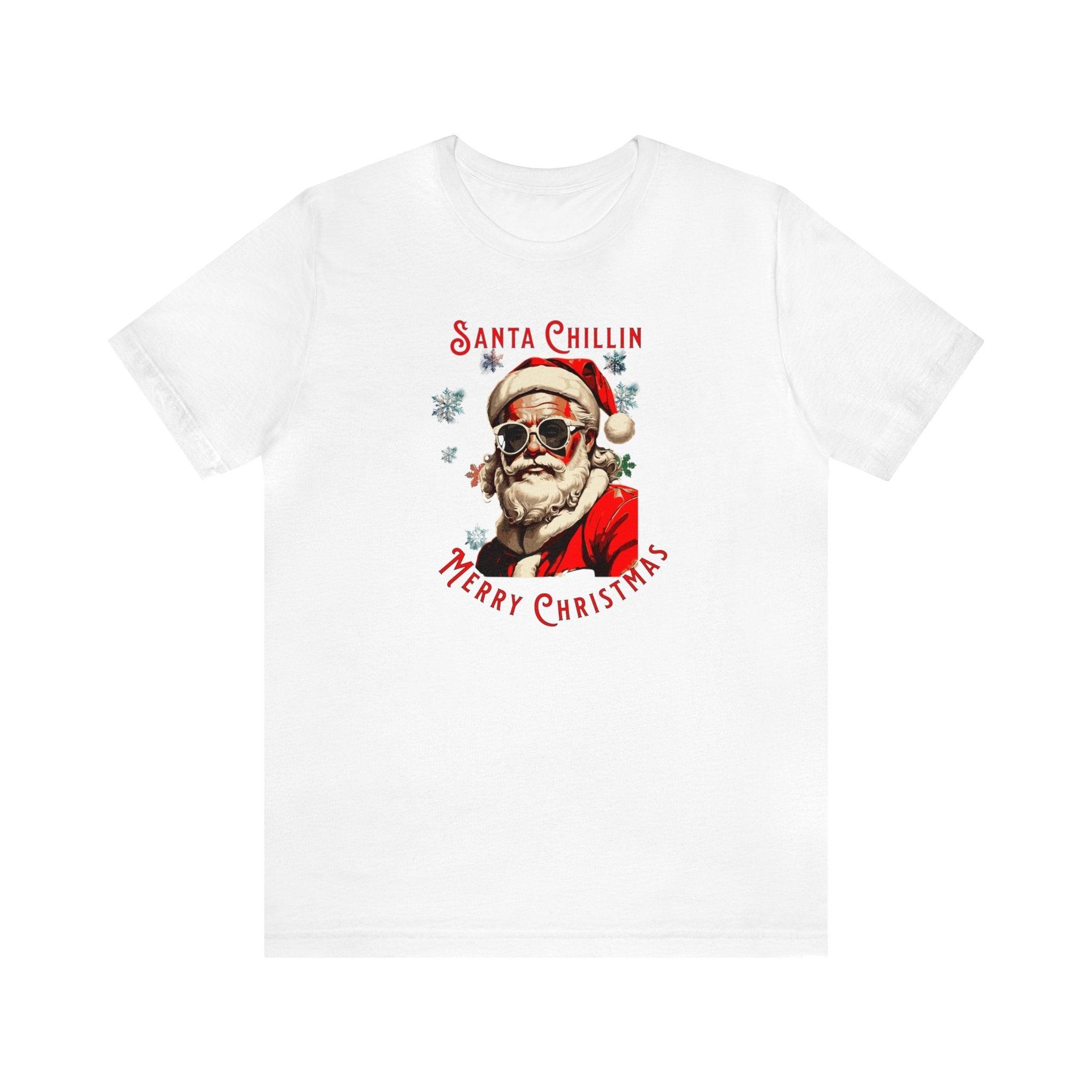 Cool Santa Christmas Tee Unisex Festive T - Shirt - Encore2woWhiteS