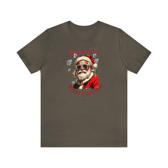 Cool Santa Christmas Tee Unisex Festive T-Shirt - Encore2woArmyS