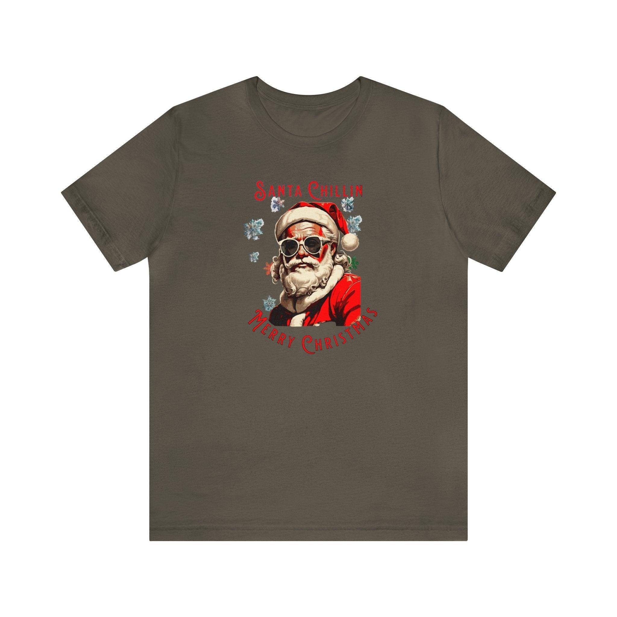 Cool Santa Christmas Tee Unisex Festive T - Shirt - Encore2woArmyS