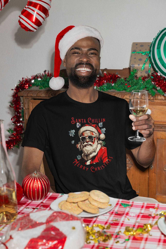 Cool Santa Christmas Unisex T-Shirt - Encore2woWhiteS