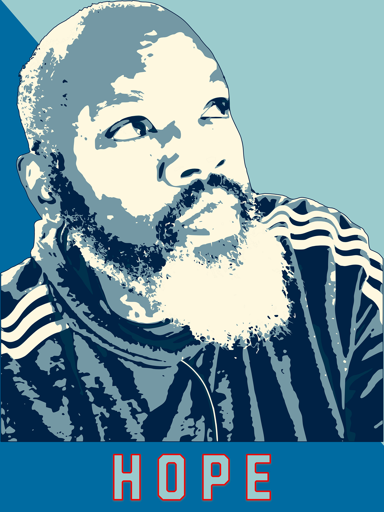Custom "Forward" Style Artwork - Personalized Portrait in Iconic Poster Design - Encore2wo