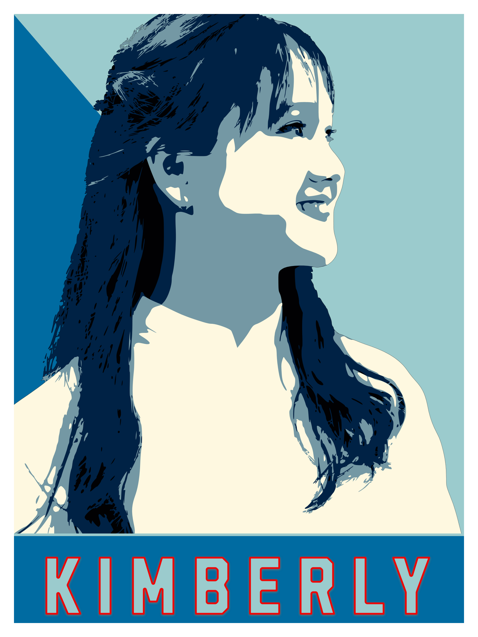 Custom "Forward" Style Artwork - Personalized Portrait in Iconic Poster Design - Encore2wo