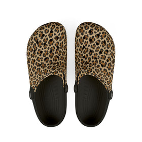 Custom Leopard Print Clogs for Everyday Comfort - Encore2woUS 6 (Women's)Black