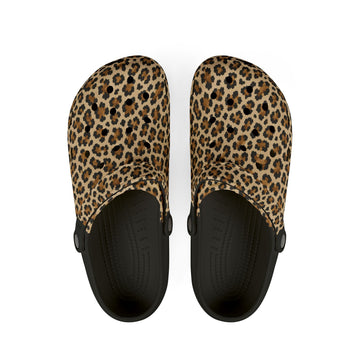 Custom Leopard Print Clogs for Everyday Comfort - Encore2woUS 6 (Women's)Black