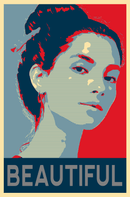 Custom Obama 'Hope' Style Digital Portrait - Encore2wo