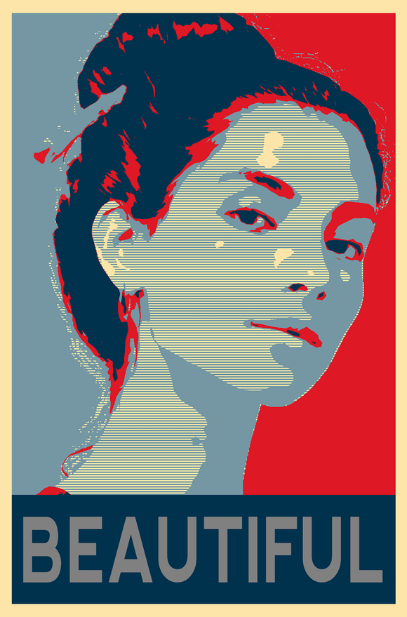 Custom Obama 'Hope' Style Digital Portrait - Encore2wo