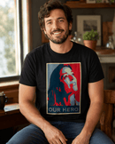 Custom Photo Pop Art T-Shirt | Personalized Hope Poster Portrait Tee - Encore2woNavyS