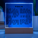 Custom Printed Square Acrylic Plaque – Personalized Photo & Message - Encore2woLED Corded Base