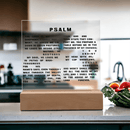 Custom Printed Square Acrylic Plaque – Personalized Photo & Message - Encore2woLED Corded Base