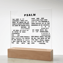 Custom Printed Square Acrylic Plaque – Personalized Photo & Message - Encore2woLED Corded Base