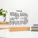 Custom Printed Square Acrylic Plaque – Personalized Photo & Message - Encore2woLED Corded Base