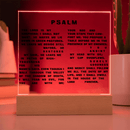 Custom Printed Square Acrylic Plaque – Personalized Photo & Message - Encore2woLED Corded Base