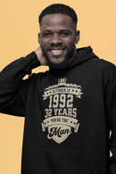 Customizable Birthday Hoodie - Personalized Banner Design with Month, Date, Year, and Description - Encore2woNavyS