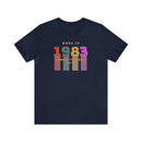 Customizable Born Year T-Shirt with I John 2:13 - Encore2woNavyS