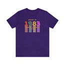 Customizable Born Year T-Shirt with I John 2:13 - Encore2woTeam PurpleS