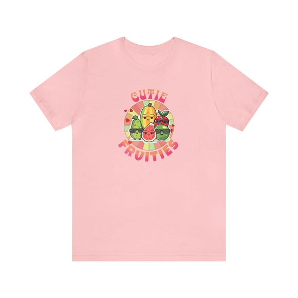 Cutie Fruities Summer T-Shirt | Fruit Character Tee | Fun and Colorful Shirt - Encore2woPinkS