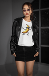 Dancing Banana Funny Cartoon Graphic Tee Fun Novelty Shirt - Encore2woWhiteS