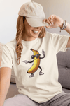 Dancing Banana Funny Cartoon Graphic Tee Fun Novelty Shirt - Encore2woIvoryS