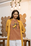 Dancing Banana Funny Cartoon Graphic Tee Fun Novelty Shirt - Encore2woYamS