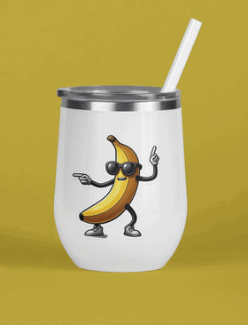 Dancing Banana Sticker – Funny Cartoon with Shades & Sneakers - Encore2wo4 Inches