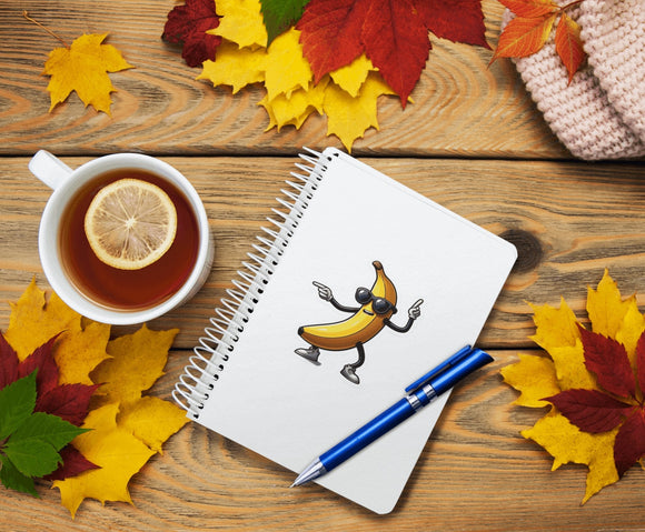 Dancing Banana Sticker – Funny Cartoon with Shades & Sneakers - Encore2wo4 Inches