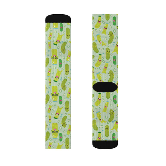 Dill Pickle Pattern Socks – Fun Gift for Pickle Lovers - Encore2woSUnisex