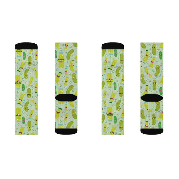 Dill Pickle Pattern Socks – Fun Gift for Pickle Lovers - Encore2woSUnisex