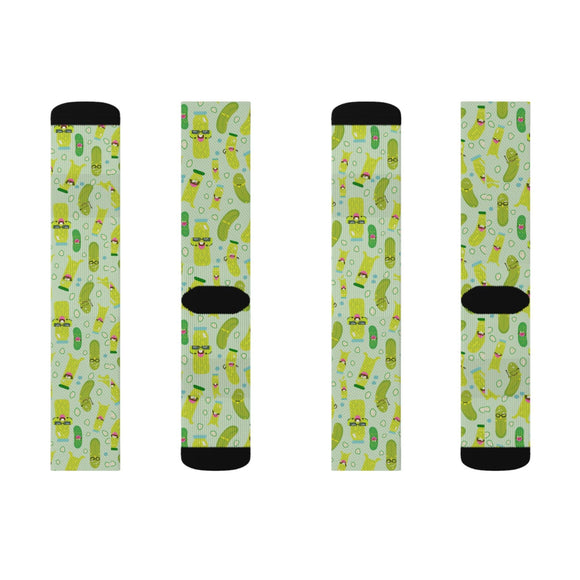 Dill Pickle Pattern Socks – Fun Gift for Pickle Lovers - Encore2woSUnisex