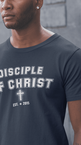 Disciple of Christ Custom EST Year Comfort Colors 1717 Christian Tee - Encore2woNavyS